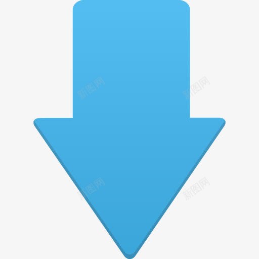 蓝色的下箭头符号图标png_新图网 https://ixintu.com 下箭头