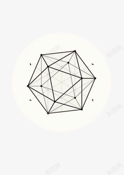 三角形立形png免抠素材_新图网 https://ixintu.com 三角形立形 数学 白色 黑色
