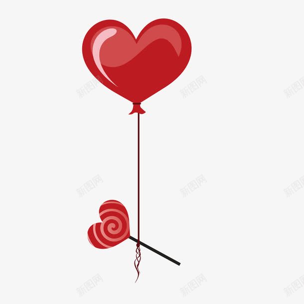 手绘爱心状气球png免抠素材_新图网 https://ixintu.com 手绘 手绘爱心状气球 气球 爱心状 爱情 红色气球