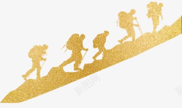 旅行的人png免抠素材_新图网 https://ixintu.com 人 人物 旅行 矢量装饰 装饰 金色