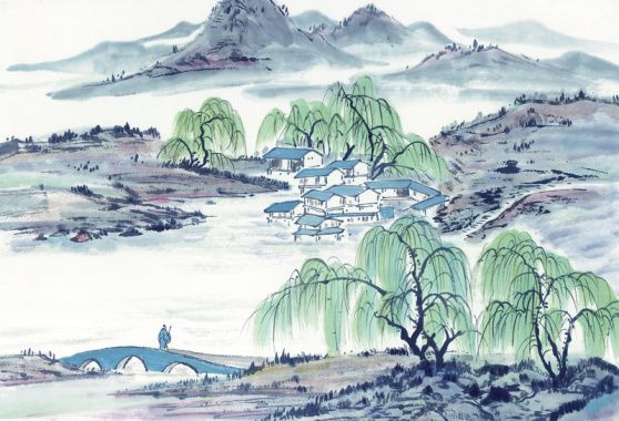 中国风古代画38背景