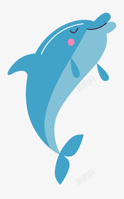 海豚透明卡通素材