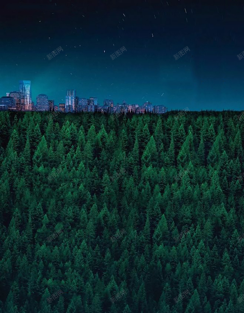 森林与城市交接jpg设计背景_新图网 https://ixintu.com 城市 森林 绿色 路上