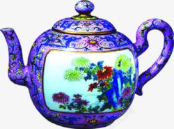紫色中国风花纹装饰素材