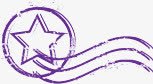 标志png免抠素材_新图网 https://ixintu.com 五角星 圆形 标志 盖章效果 紫色 线条