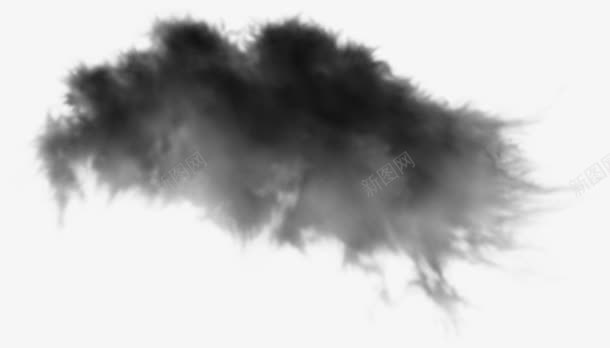 黑色烟雾云团透明png免抠素材_新图网 https://ixintu.com 云团 烟雾 透明 黑色