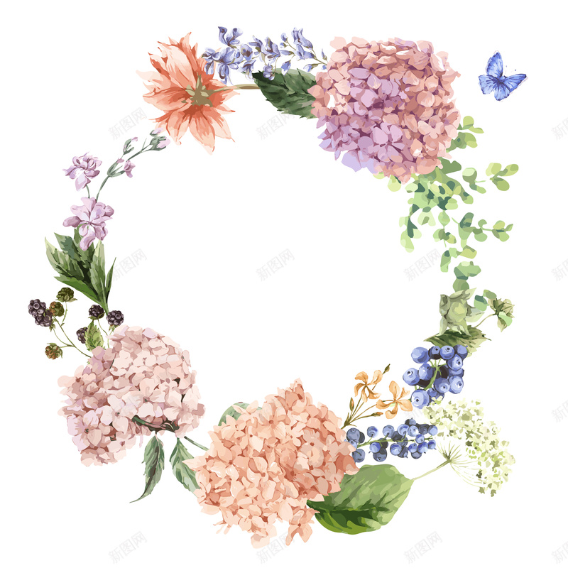 插画婚礼花卉矢量38eps设计背景_新图网 https://ixintu.com 婚礼 插画 矢量图 花卉
