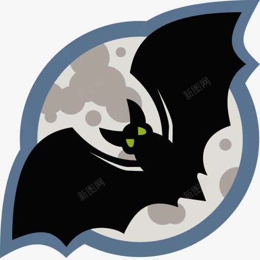 蝙蝠图标png_新图网 https://ixintu.com bat halloween 万圣节 蝙蝠