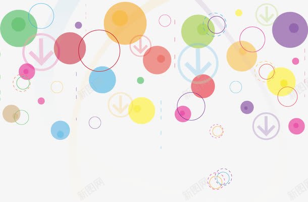 彩色气泡png免抠素材_新图网 https://ixintu.com 下载箭头 免费矢量下载 彩色气泡