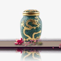 狗爱情摄影绿色的中国龙花瓶素材