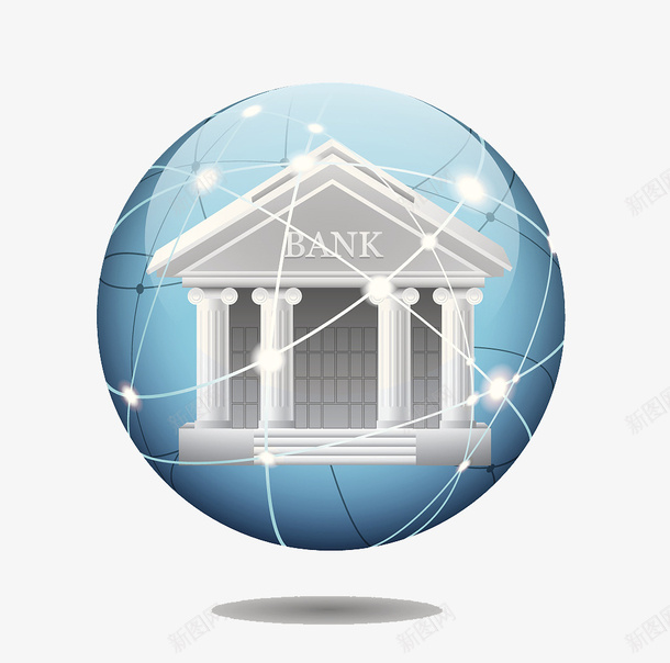 全球银行交易图标png_新图网 https://ixintu.com 全球 商务图标 金融 金融图标 银行 银行业 银行交易 银行背景