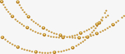 金色串珠装饰矢量图素材