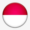 国旗印度尼西亚国世界标志图标图标