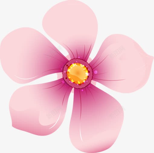 手绘粉色唯美花朵植物鲜花png免抠素材_新图网 https://ixintu.com 植物 粉色 花朵 鲜花