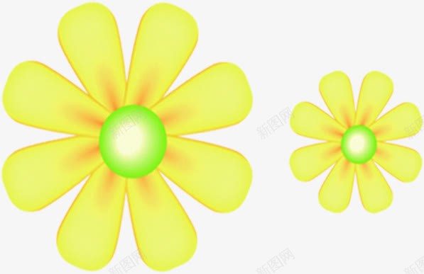 黄色手绘花朵可爱png免抠素材_新图网 https://ixintu.com 可爱 花朵 设计 黄色