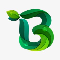 艺术字母B素材