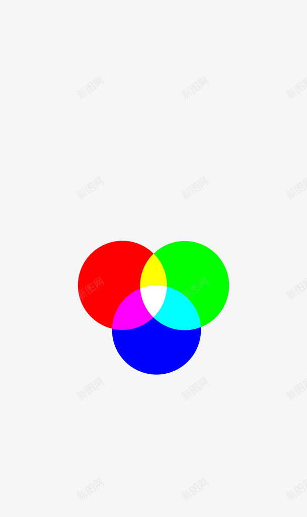 红绿蓝三原色效果显示图标png_新图网 https://ixintu.com 三原色 三色图 修图 效果 素材 红绿蓝 调色 配色