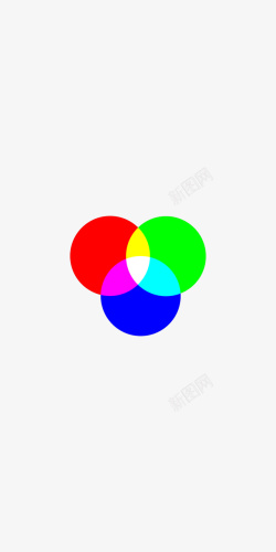 三色配色红绿蓝三原色效果显示图标高清图片