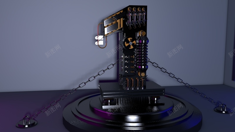 c4d炫酷金属字jpg设计背景_新图网 https://ixintu.com c4d 炫酷 红蓝 金属字