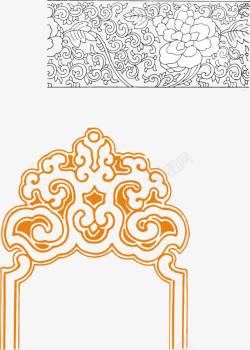 符文花纹符文红花纹高清图片