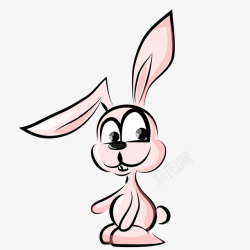 可爱卡通手绘兔子矢量图素材