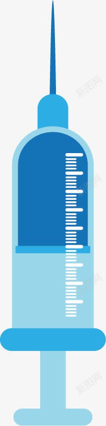 蓝色的针管png免抠素材_新图网 https://ixintu.com 卡通针管 扁平针管 矢量针管 蓝色针管