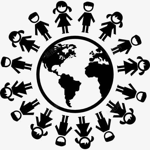 地球上的孩子图标png_新图网 https://ixintu.com 世界 在 地球 孩子 教育 环圈 行星环
