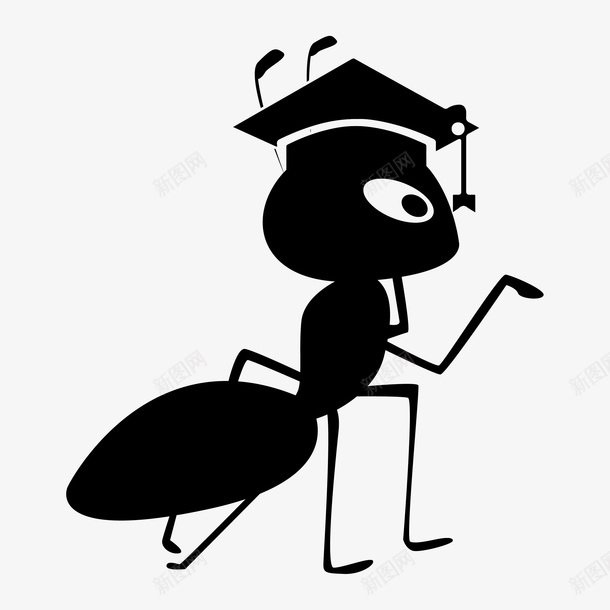 卡通蚂蚁博士矢量图ai免抠素材_新图网 https://ixintu.com 励志蚂蚁 博士帽 卡通 可爱 矢量图 蚂蚁