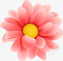 粉色多层花朵艺术素材