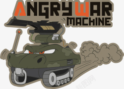 手绘涂鸦愤怒的战争机器矢量图素材