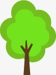 绿色树木卡通植物素材