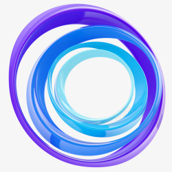 蓝紫色圆圈素材