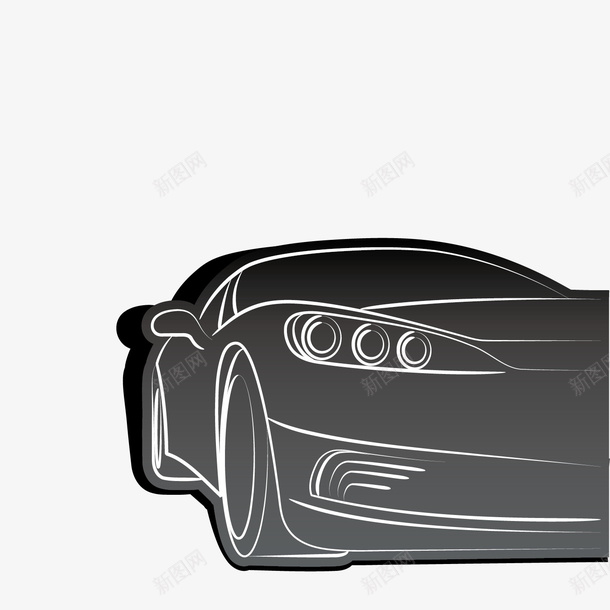 手绘汽车png免抠素材_新图网 https://ixintu.com 手绘画 汽车
