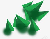 绿色立体三角图标图标