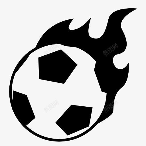 燃烧的足球图标png_新图网 https://ixintu.com 足球