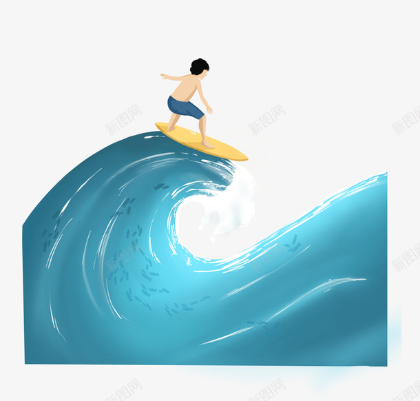 夏日海滩游玩冲浪男孩psd免抠素材_新图网 https://ixintu.com 冲浪男孩 夏日 海滩 游玩
