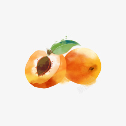 手绘桃子素材