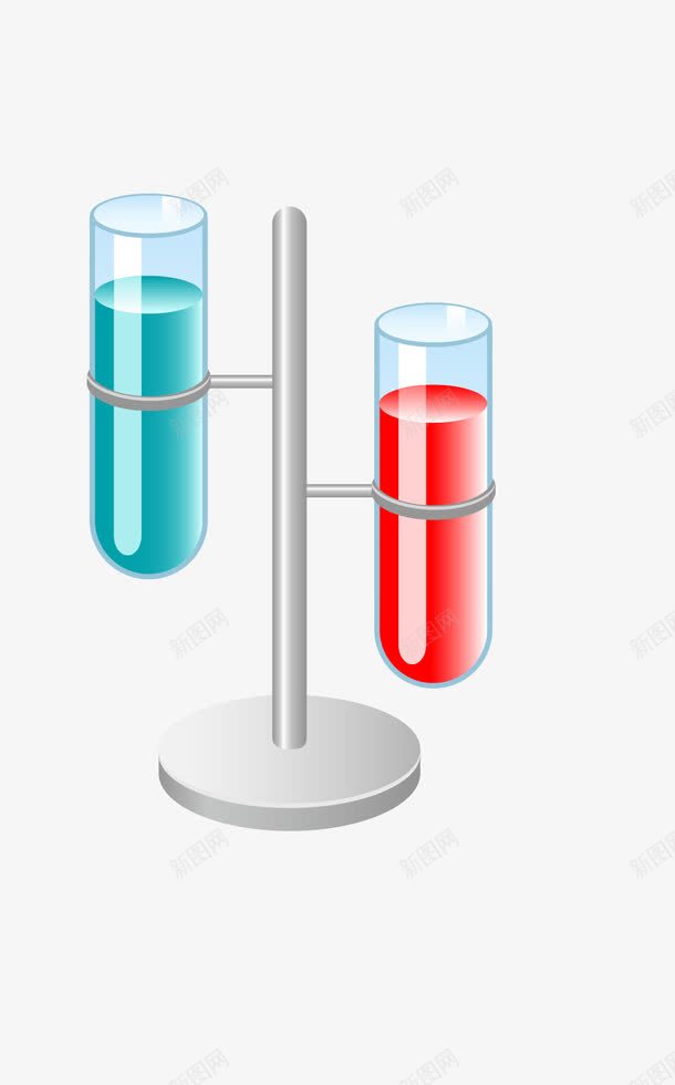 实验试剂管矢量图eps免抠素材_新图网 https://ixintu.com 化学实验 实验 矢量试剂 红色 蓝色 试剂 试管 矢量图