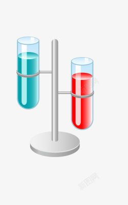 红色化学因子实验试剂管矢量图高清图片