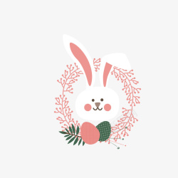 兔子头可爱白兔投矢量图高清图片