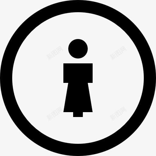 女人在一个圈图标png_新图网 https://ixintu.com metrize 圆形 女 女人 形状 按钮 标志 界面 符号