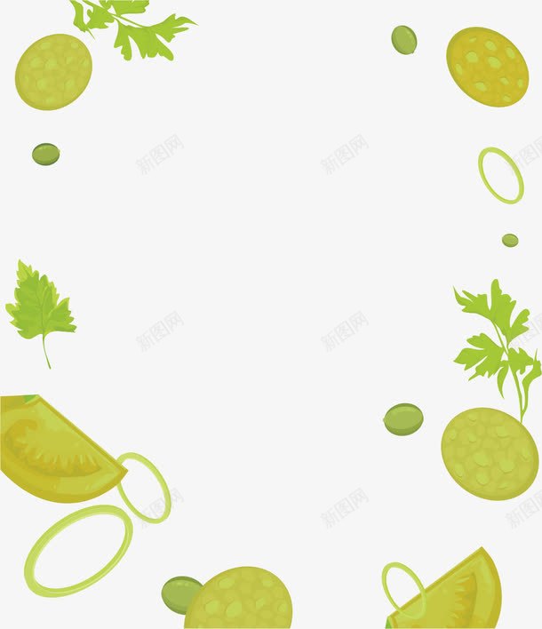 瓜果食材png免抠素材_新图网 https://ixintu.com 背景 装饰 边框 青菜 食材 食物