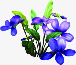 紫色创意美景花朵素材