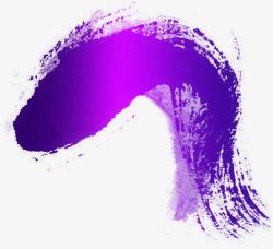 水墨毛笔紫色7素材