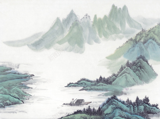 中国风古代画25背景
