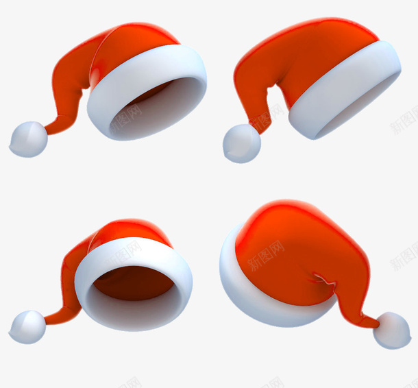 红色卡通圣诞帽节日元素png免抠素材_新图网 https://ixintu.com 免扣PNG 卡通 圣诞帽 红色 节日元素