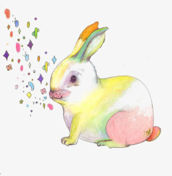 彩色兔子素材