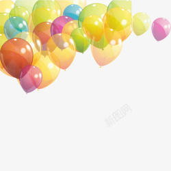 彩色透明气球素材