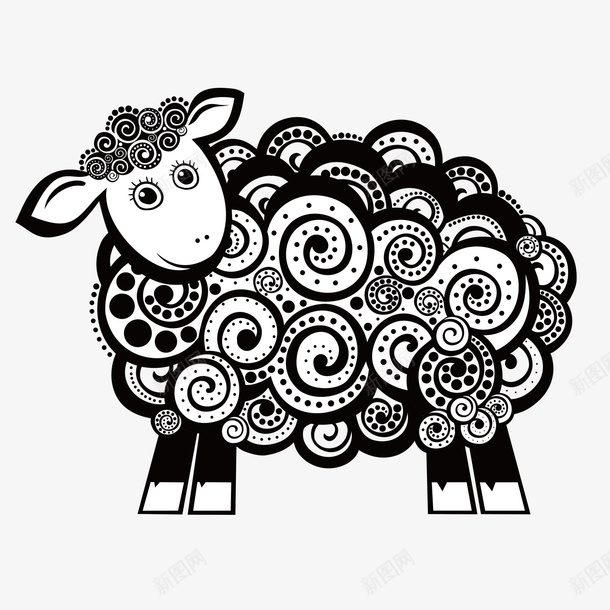 可爱的卡通绵羊png免抠素材_新图网 https://ixintu.com 卡通羊 手绘羊 绵羊 羊 羊矢量图 花纹样 领头羊