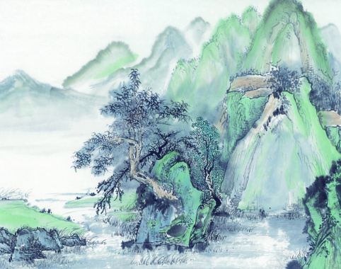 中国风古代画42背景